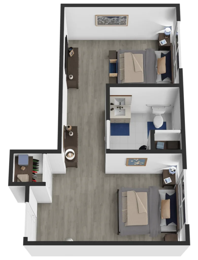 Memory care shared suite floor plan